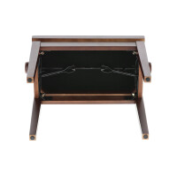 Gewa piano bench deluxe dark matt walnut with black cover