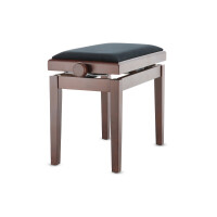 Gewa piano bench deluxe dark matt walnut with black cover