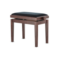 Gewa piano bench deluxe dark matt walnut with black cover