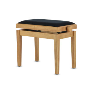 Gewa piano bench deluxe natural matt cover black