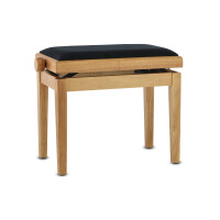 Gewa piano bench deluxe natural matt cover black