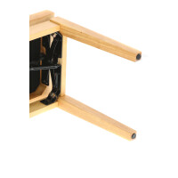 Gewa piano bench deluxe natural matt cover black