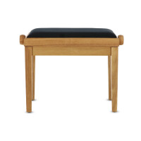 Gewa piano bench deluxe natural matt cover black