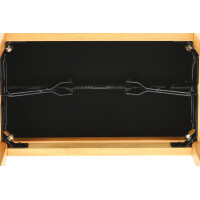 Gewa piano bench deluxe natural matt cover black