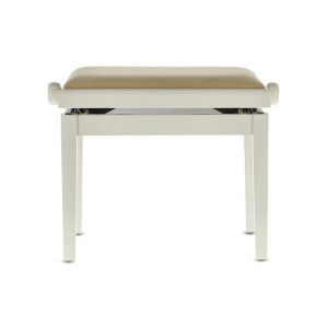 Gewa piano bench deluxe ivory high gloss beige cover
