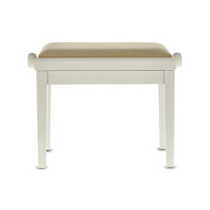 Gewa piano bench deluxe ivory high gloss beige cover