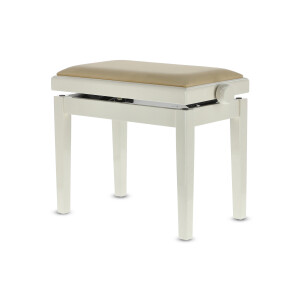 Gewa piano bench deluxe ivory high gloss beige cover