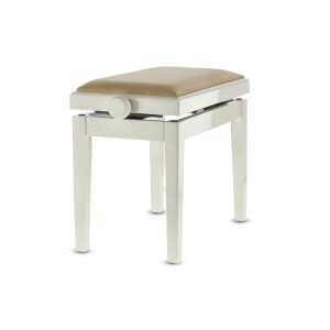 Gewa piano bench deluxe ivory high gloss beige cover