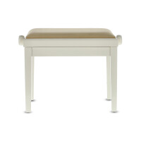 Gewa piano bench deluxe ivory high gloss beige cover