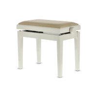 Gewa piano bench deluxe ivory high gloss beige cover