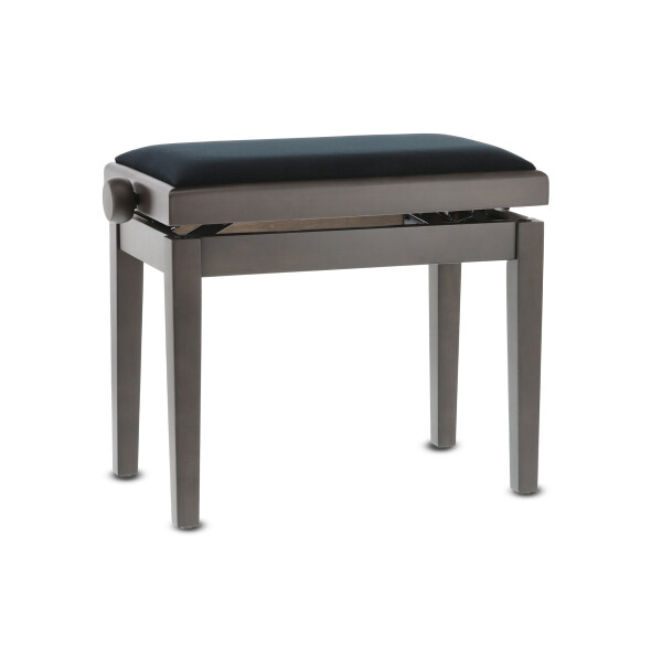 Gewa Pianobank Deluxe Nussbaum dunkel matt 2 Bezug Schwarz
