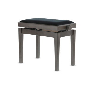 Gewa Pianobank Deluxe Nussbaum dunkel matt 2 Bezug Schwarz