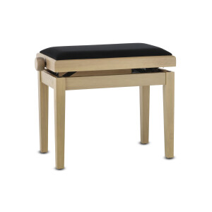 Gewa Pianobank Deluxe White Ash Bezug Schwarz