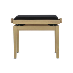 Gewa Pianobank Deluxe White Ash Bezug Schwarz