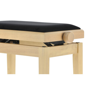 Gewa Pianobank Deluxe White Ash Bezug Schwarz
