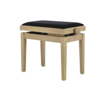 Gewa Pianobank Deluxe White Ash Bezug Schwarz