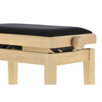 Gewa Pianobank Deluxe White Ash Bezug Schwarz