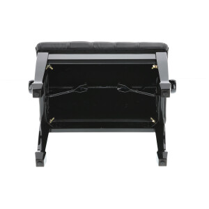 Gewa Piano Bench Deluxe XL Black high gloss cover Black faux leather