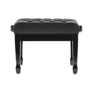 Gewa Piano Bench Deluxe XL Black high gloss cover Black faux leather
