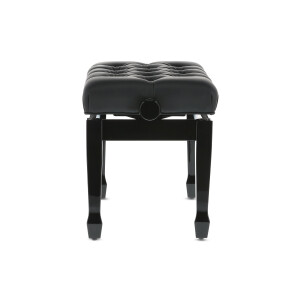 Gewa Piano Bench Deluxe XL Black high gloss cover Black faux leather