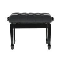Gewa Piano Bench Deluxe XL Black high gloss cover Black faux leather