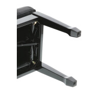 Gewa Piano Bench Deluxe XL Black high gloss cover Black faux leather