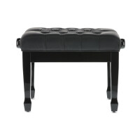 Gewa Piano Bench Deluxe XL Black high gloss cover Black faux leather