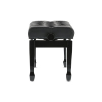 Gewa Piano Bench Deluxe XL Black high gloss cover Black faux leather
