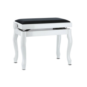 Gewa Piano Bench Deluxe Classic White High Gloss
