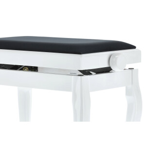 Gewa Piano Bench Deluxe Classic White High Gloss