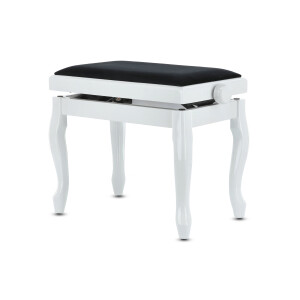 Gewa Piano Bench Deluxe Classic White High Gloss