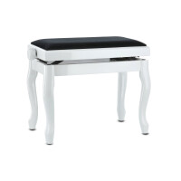 Gewa Piano Bench Deluxe Classic White High Gloss