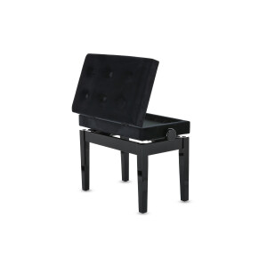 Gewa Piano Bench Deluxe Compartment Black High Gloss