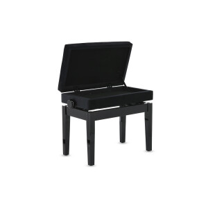 Gewa Piano Bench Deluxe Compartment Black High Gloss
