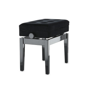 Gewa Piano Bench Deluxe Compartment Black High Gloss