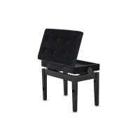 Gewa Piano Bench Deluxe Compartment Black High Gloss