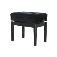 Gewa Piano Bench Deluxe Compartment Black High Gloss