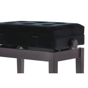 Gewa Piano Bench Deluxe Compartment Rosewood Matt