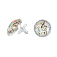 Gewa ear studs treble clef silver