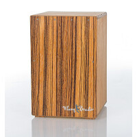 Klangbruder Cajon green 211 Zebrano height 48cm, 9-layer body, oil finish