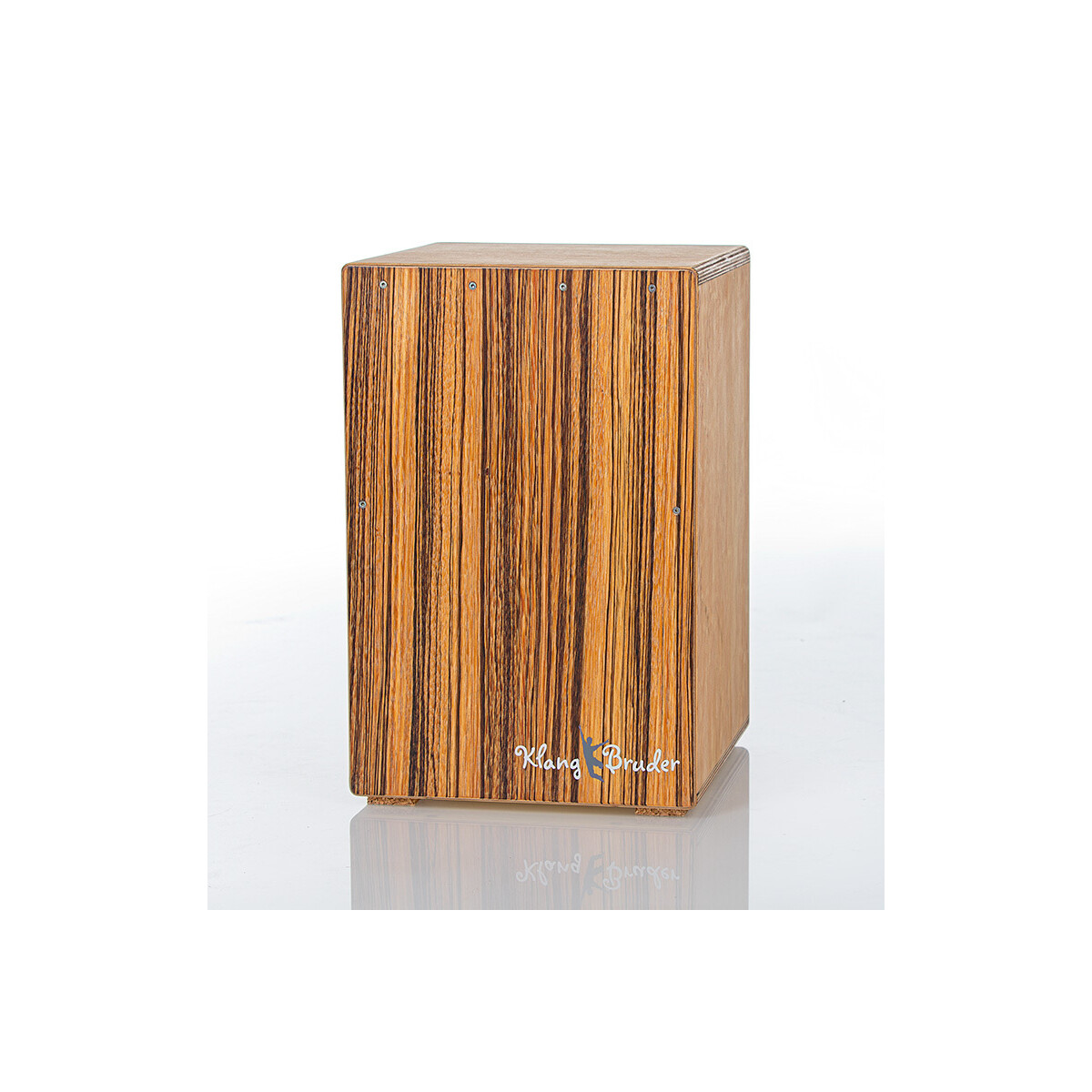 Klangbruder Cajon green 222 Zebrano height 48cm, 11-layer bo