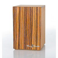 Klangbruder Cajon green 222 Zebrano height 48cm, 11-layer body, lacquer finish