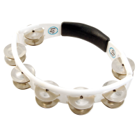 LP Tambourine Cyclop Hand Model LP152 White Steel Jingles