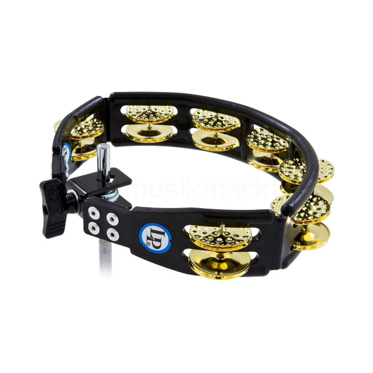 LP Tambourine Cyclop mountable LP179 Black Dimpled Brass