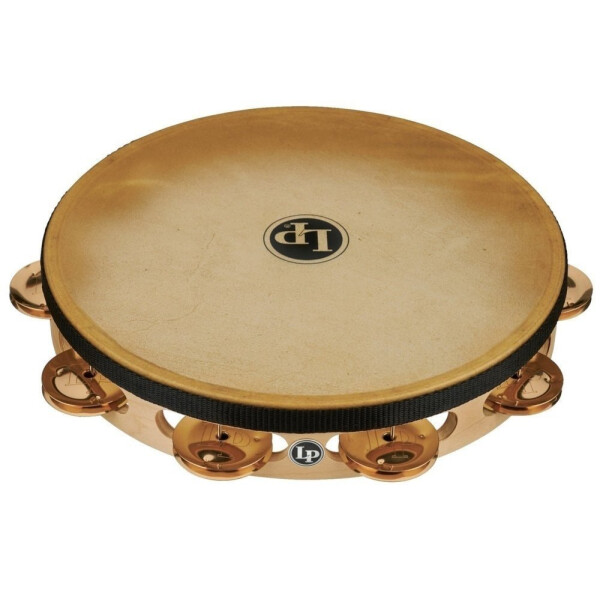LP Tambourine Pro 10in Single Row with Head LP383-BZ 10" Bronze w/head