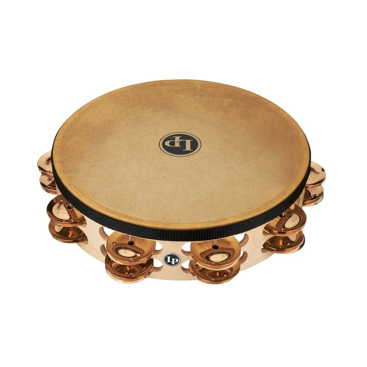 LP Tambourine Pro 10in Double Row With Head LP384-BZ 10&quot