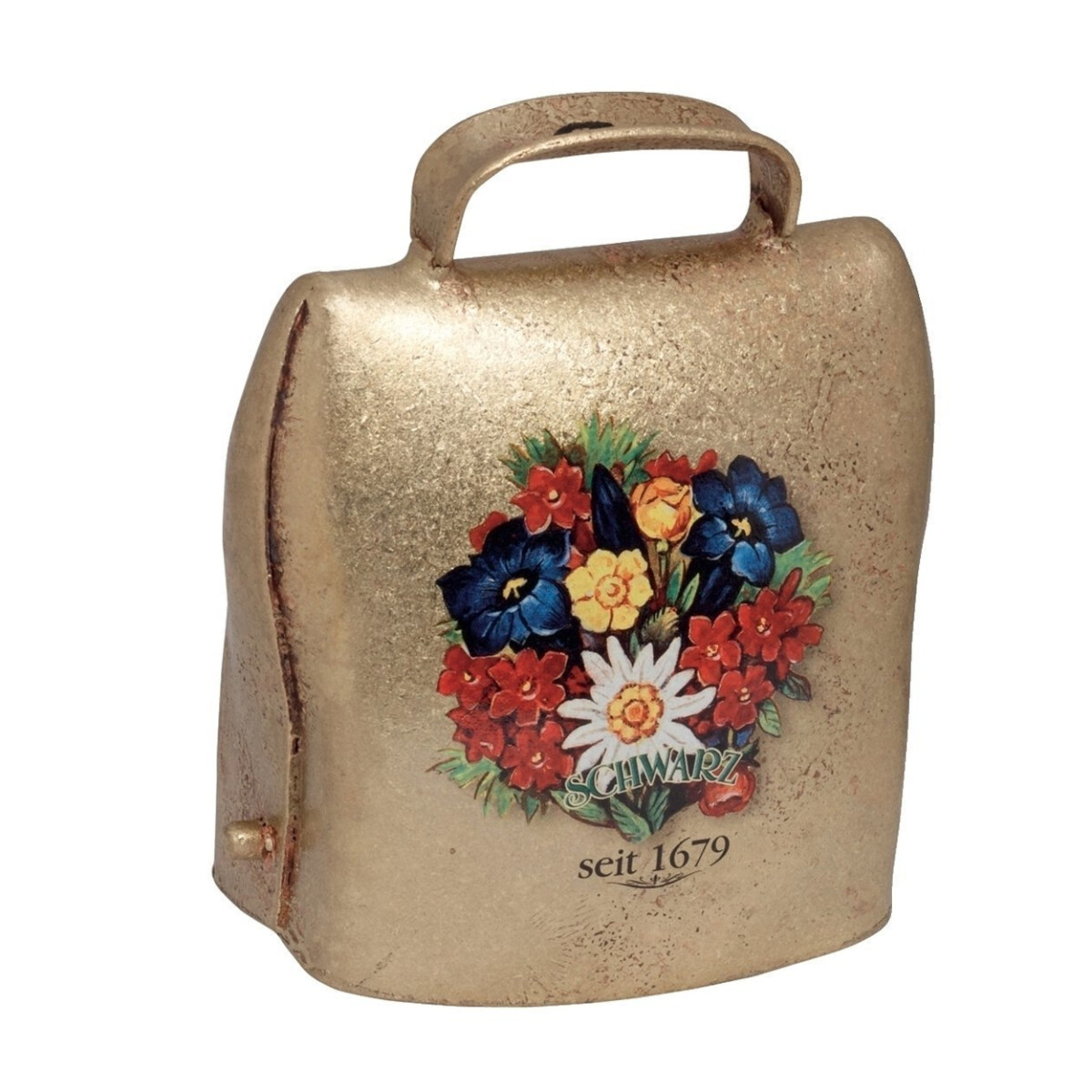 Original black alpine bell 2-bowed octave f 14cm