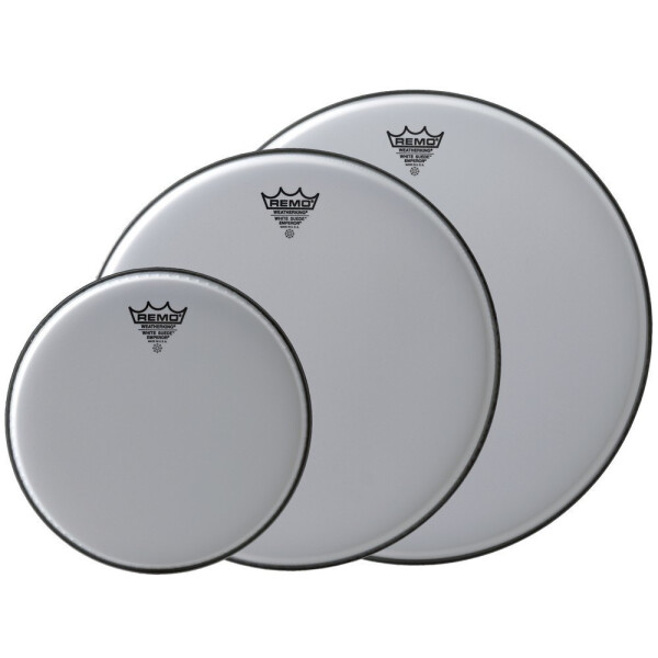 Remo 14" Ambassador White Suede