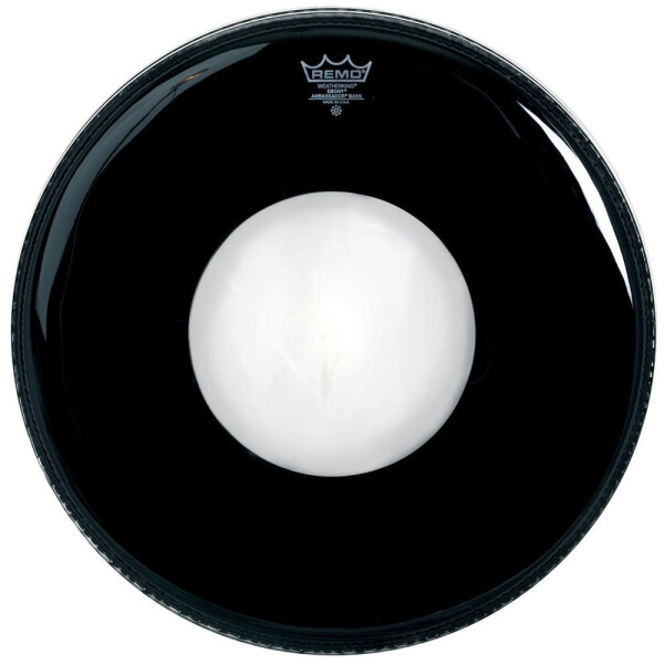 Remo 20" Ambassador Ebony air hole