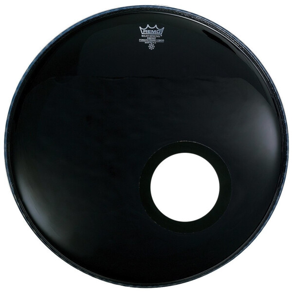 Remo 18" Powerstroke 3 Ebony air hole